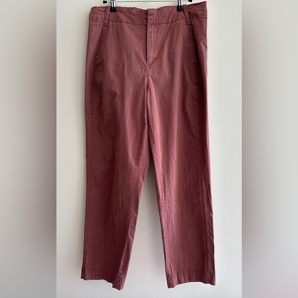 a new day Dusty Rose/Red Stretch Pants, Size 12